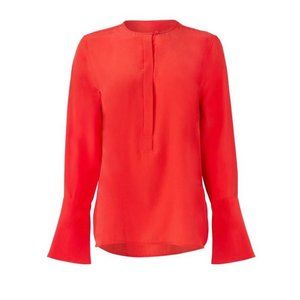 Equipment Silk Flared Sleeve Blouse